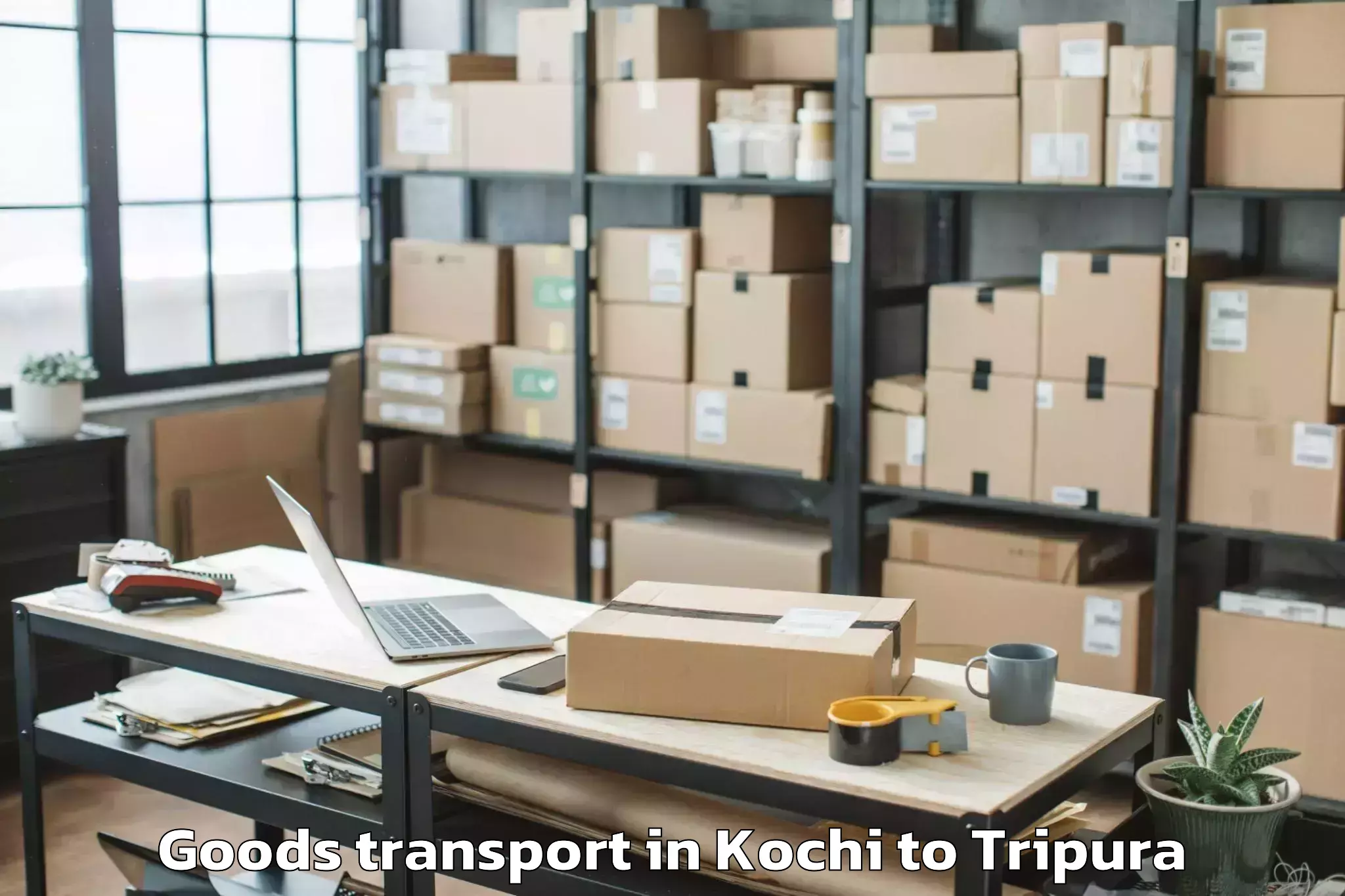 Hassle-Free Kochi to Santirbazar Goods Transport